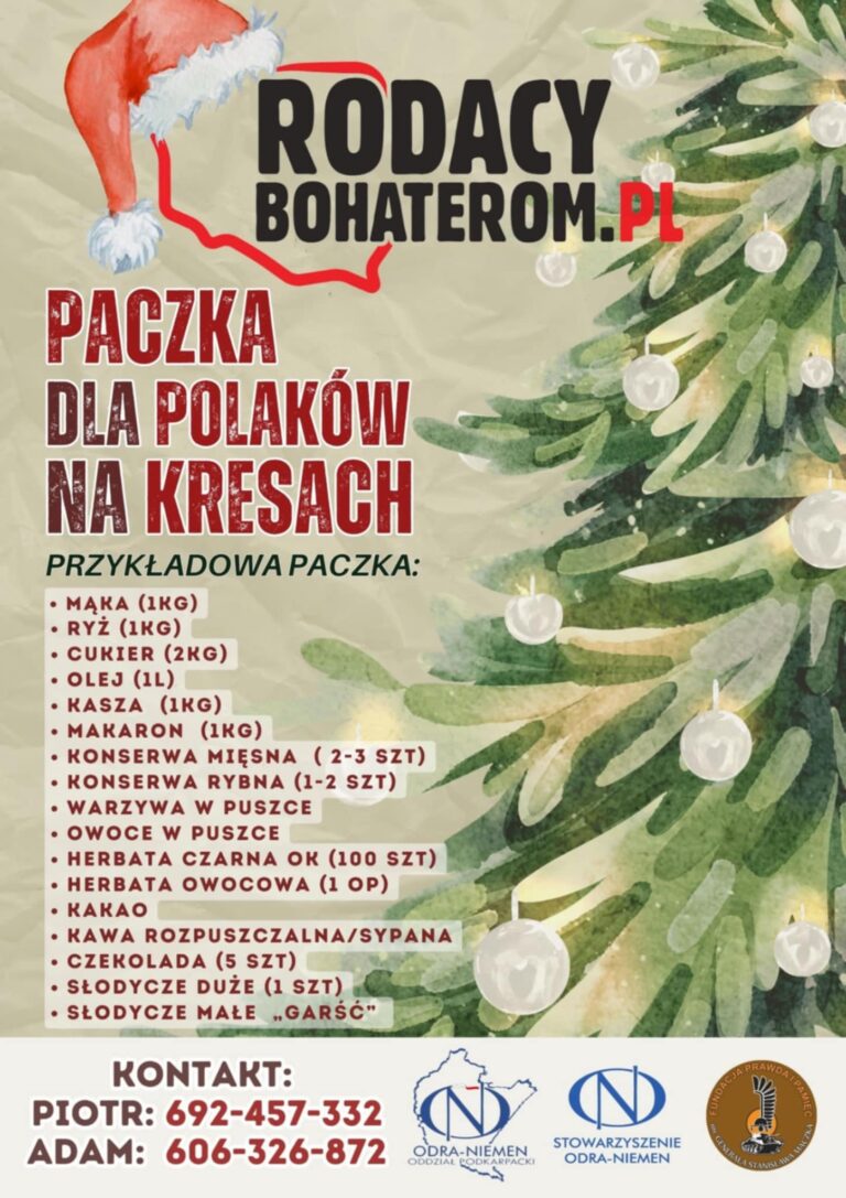 Plakat "Paczka dla Polaków na Kresach"