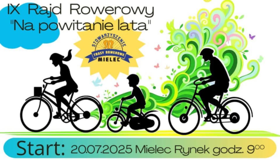 Plakat informacyjny - IX Rajd Rowerowy na Powitanie Lata