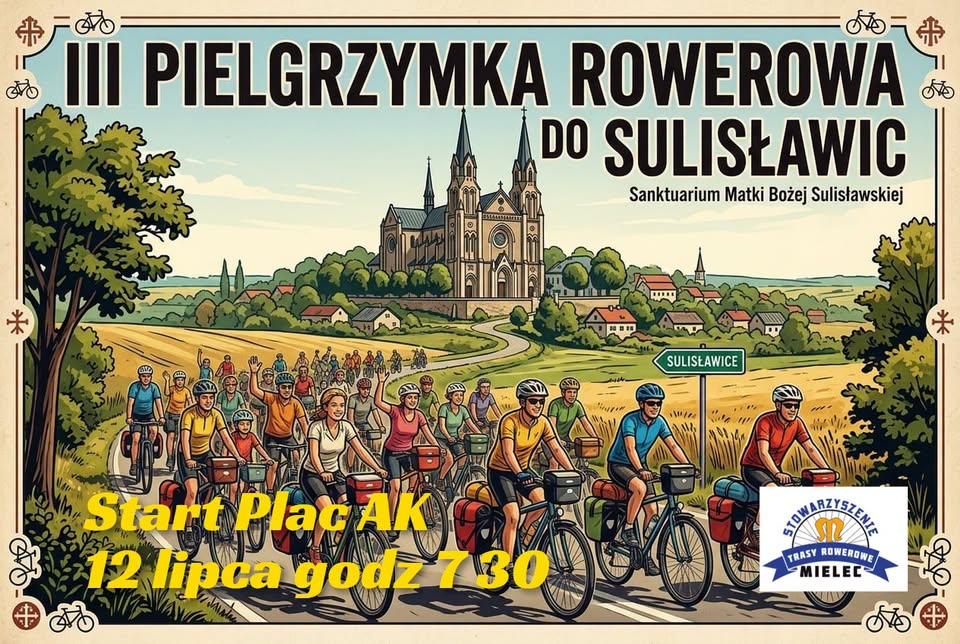 Plakat informacyjny dotyczący Pielgrzymki do Sulisławic
